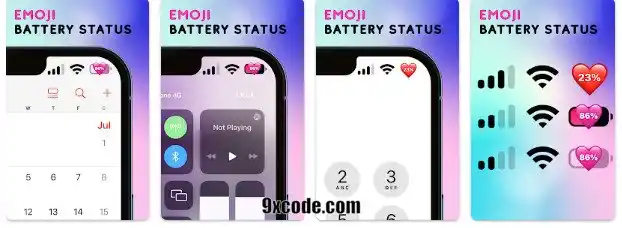 Emoji battery status