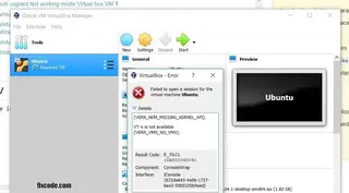 VirtualBox Error Solution